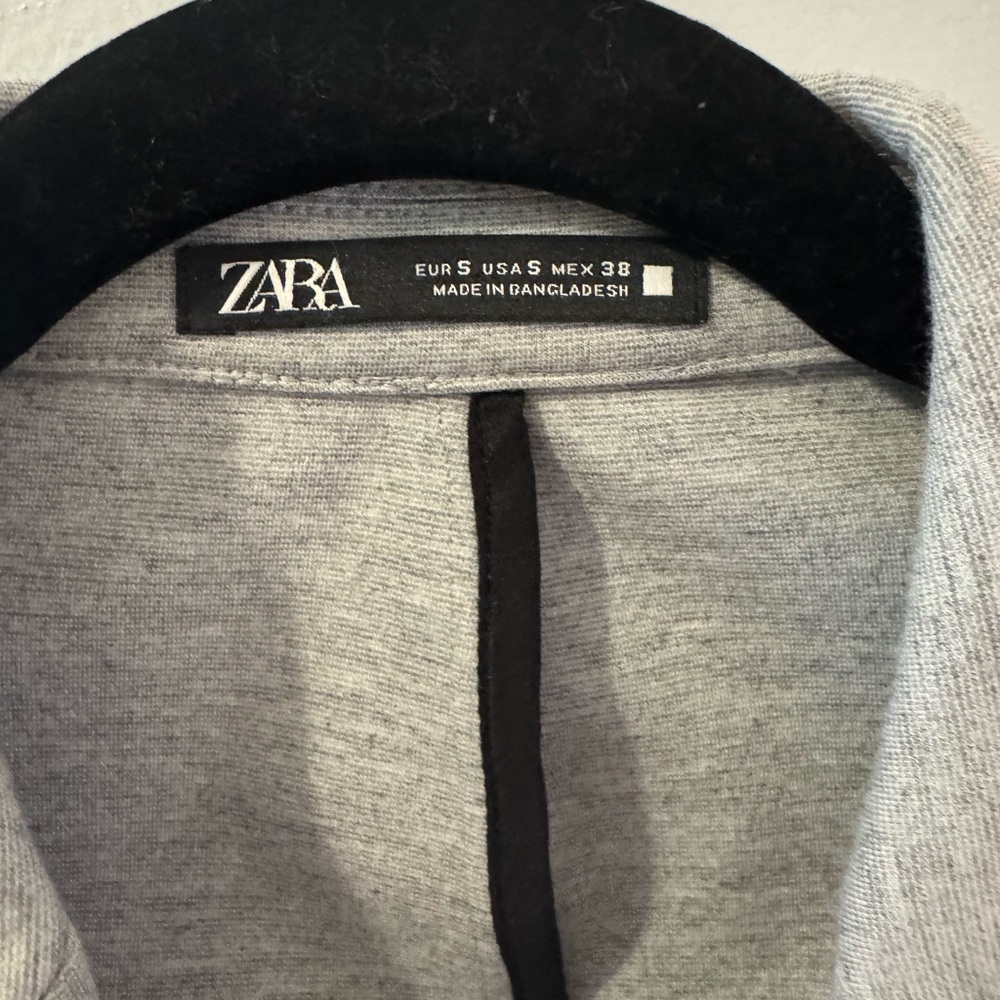 Zara Light Gray Two-Button Blazer - image 3